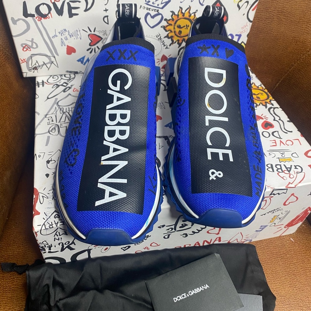 Dolce & Gabbana GRAFFITI Sorrento
Sneakers - Size 43 - US10 Blue & Black